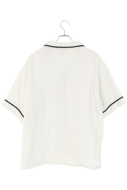 Prada Sc559 Logo Plate Cotton Terry Bow Ring Short Sleeve Shirt Men's L