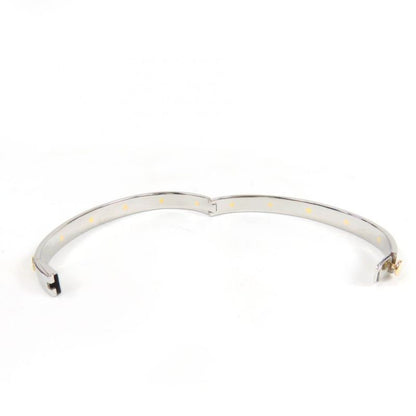 Gucci G Logo Combination Color Bracelet Bangle Silver Gold 17 With Box And