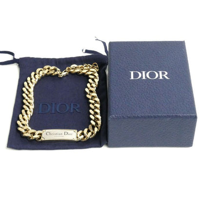 Christian DIOR Brass Couture Chain Link Necklace N2064hommt D012 1650g 40-47cm