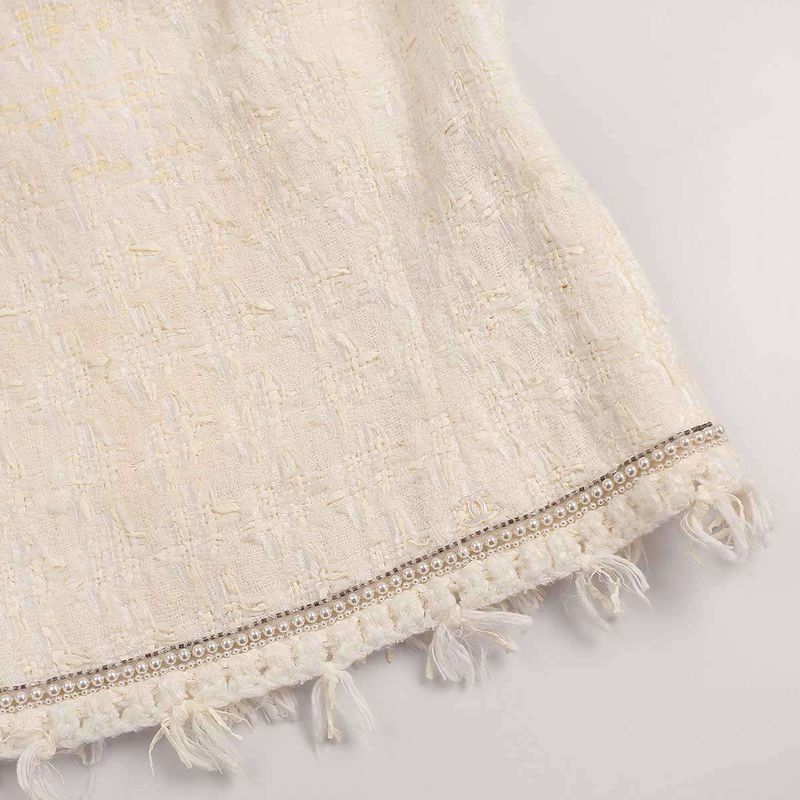 Chanel 2005c Ginza Store Only Faux Pearl Sleeveless Tweed Top P25200v15453