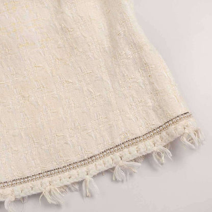 Chanel 2005c Ginza Store Only Faux Pearl Sleeveless Tweed Top P25200v15453