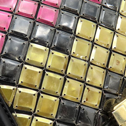 Chanel Shoulder Bag Mosaic Boy Chanel Leather Bordeaux Vintage Hardware Tile