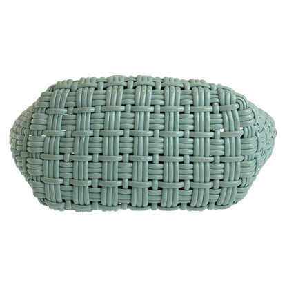 Balenciaga Enamel Basket Bistro XS Mint Green Silver Hardware 671342 Handbag