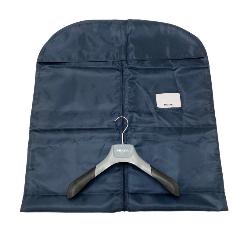 Prada Outerwear Navy Single Breasted Cavern Jacket Triangle Poncho Cape