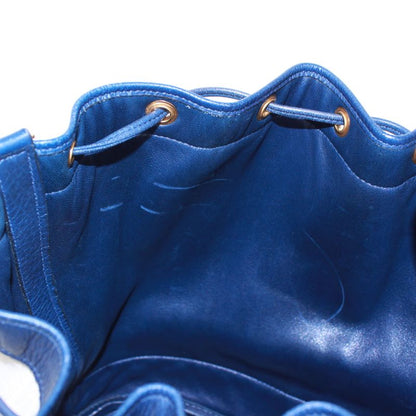 Hermes Market PM Leather And Canvas Blue Handbag Gold