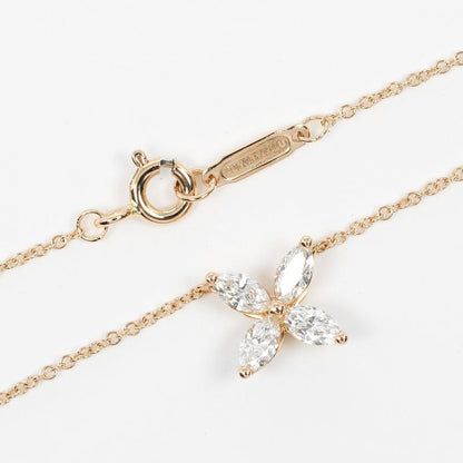 Tiffany & Co Victoria Medium 18K Pink Gold And Diamonds Ladies 2.21g Necklace