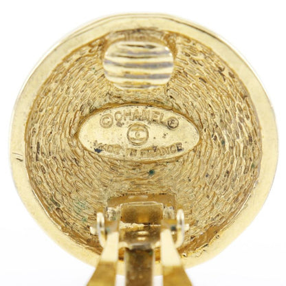 Chanel Coco Mark Matelasse Vintage Gold Plated Ladies 18.1g Earrings