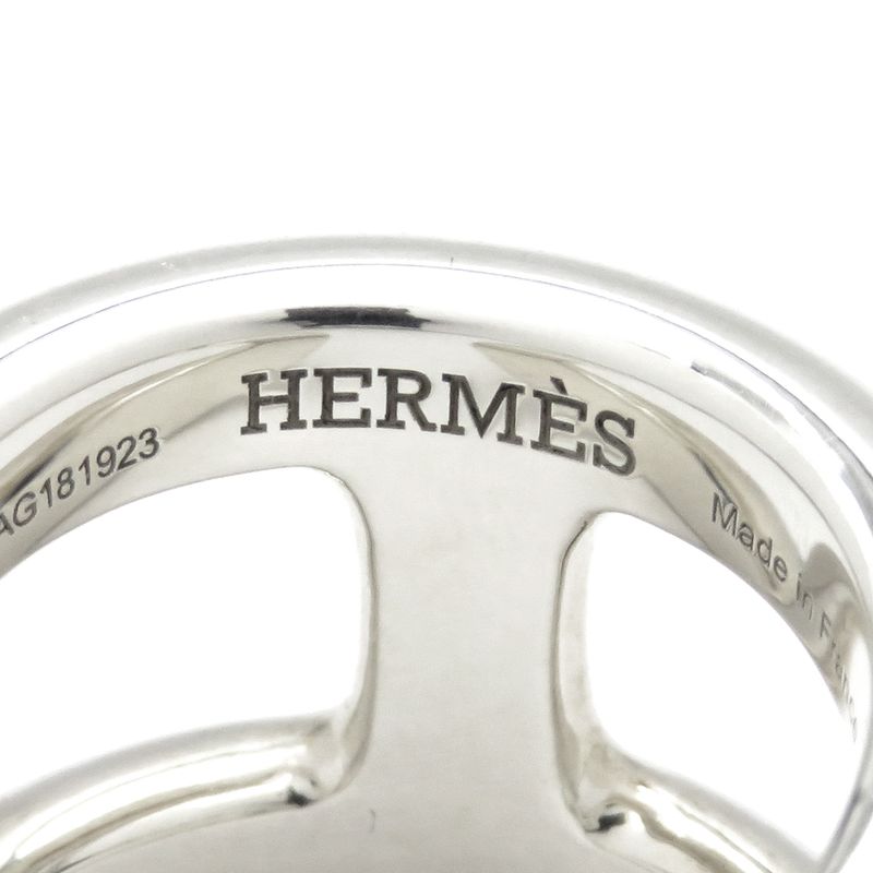 Hermes Ring Ozmoz GM Silver 925 Silver #55(jp15) Accessories Ag925 H Motif #15
