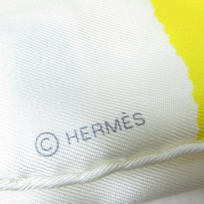 Hermes Carre Geant Carre 90 Rosace DE Janos BER 100% Silk Scarf Yellow With Box