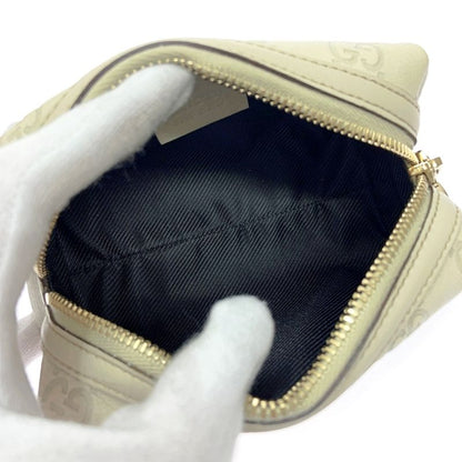 Gucci 153228-2888 Gucci Guccissima Leather Pouch Beige 400751 Pouch