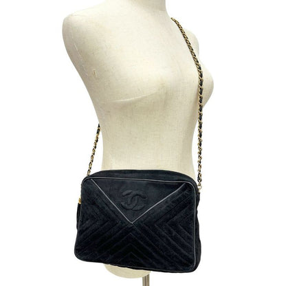 Chanel Chain Shoulder V-stitched Suede Women's Shoulder Bag