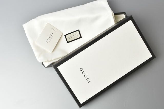 Gucci Unused Wallet Gucci Long Wallet Vintage Logo Print 496317 Black