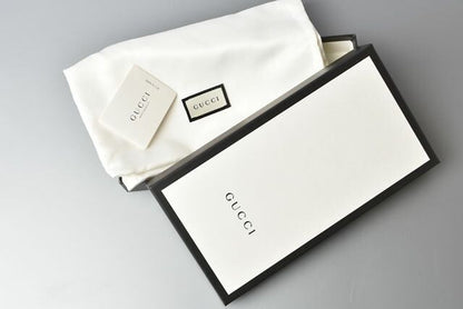 Gucci Unused Wallet Gucci Long Wallet Vintage Logo Print 496317 Black