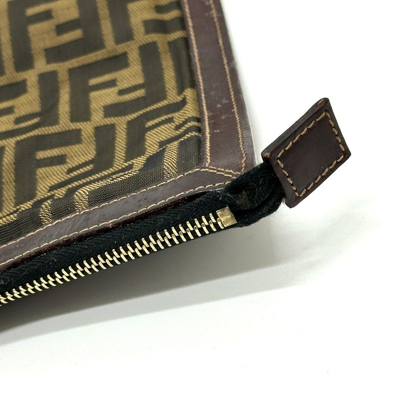 Fendi Second Bag Zucca Pattern Canvas Brown