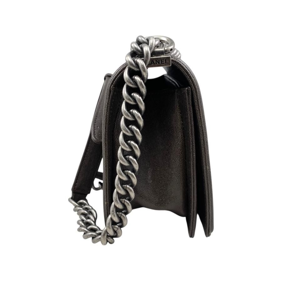 Chanel Boy Chanel Shoulder Bag Chain Bag A67086 Matelasse Caviar Skin Coco Dark