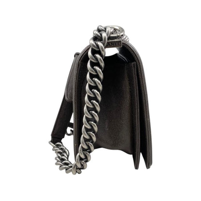 Chanel Boy Chanel Shoulder Bag Chain Bag A67086 Matelasse Caviar Skin Coco Dark