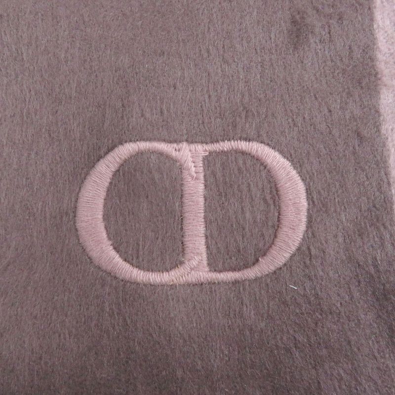 DIOR Homme 93c0015dh001 100% Silk CD Logo Embroidery Fringe Scarf Rose Violet