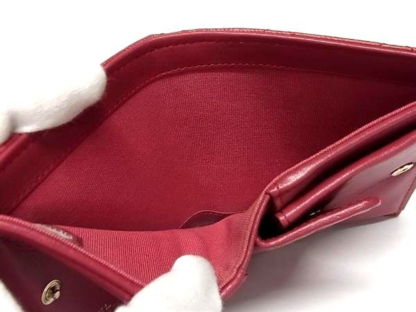 Chanel Cruise Line Coco Marc Classe Caviar Skin Fold Wallet In Burgundy Cb1956