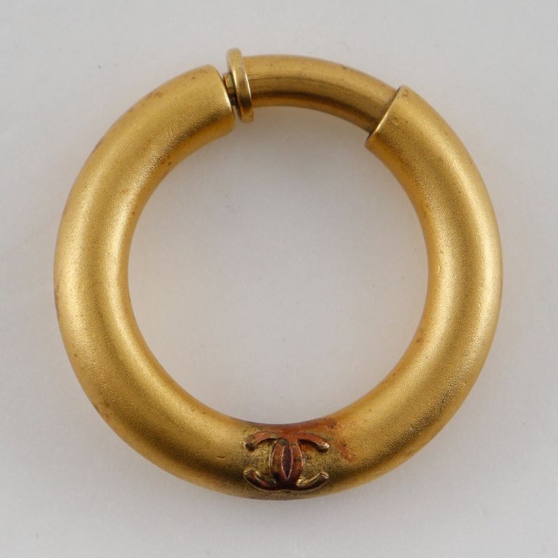 Chanel Coco Loop Vintage Gold Plated Ladies 22.6g Earrings