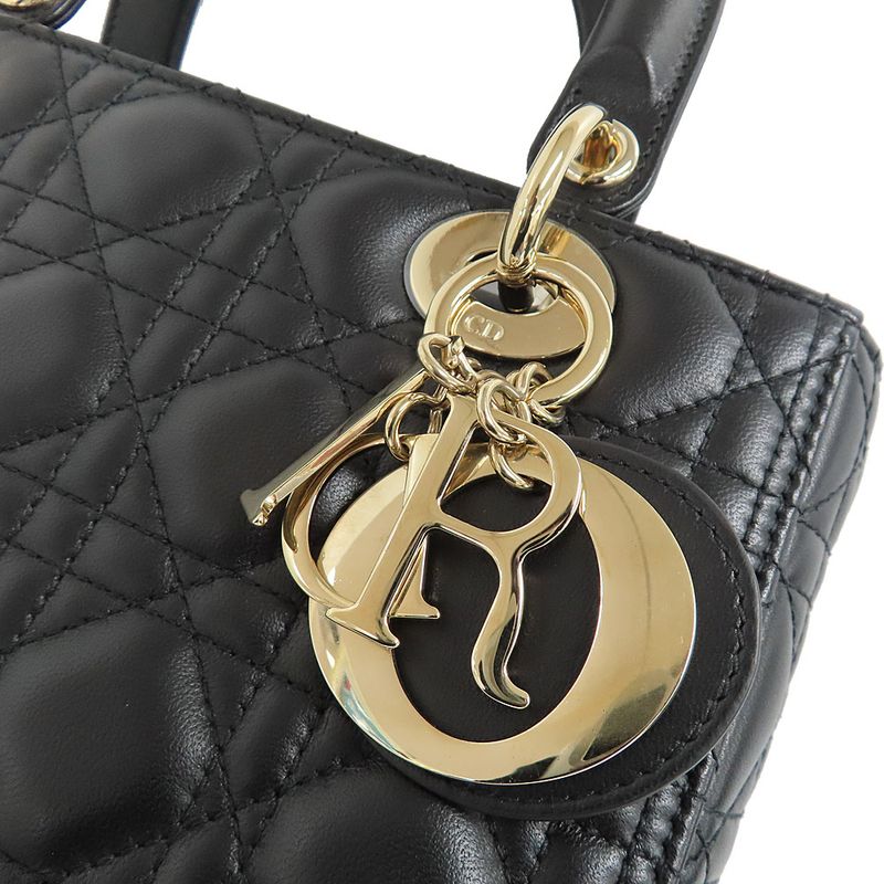 Christian Dior Lady Dior Medium Canaage 2WAY Hand Shoulder - M0565onge