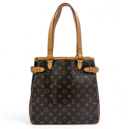 Louis Vuitton Batignolles Vertical Monogram Leather X PVC Brown Tote Bag M51153