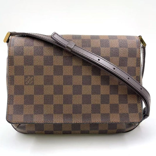 Louis Vuitton Musette Tango Long Shoulder Damier Ebene Damier Ebene Leather ×