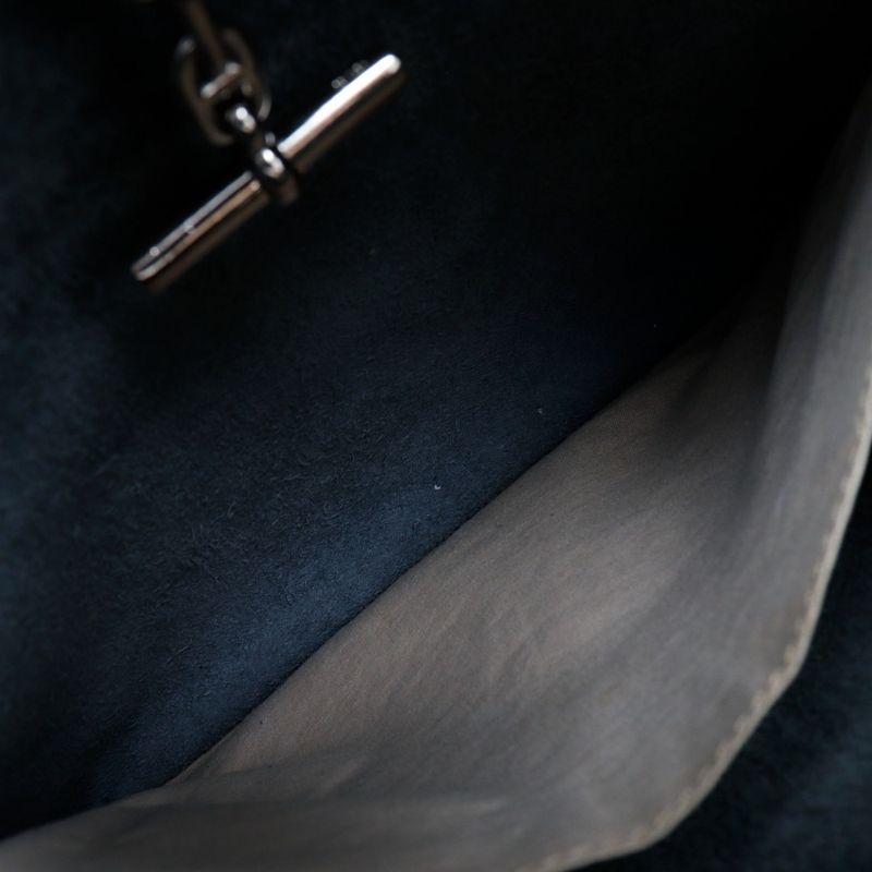 Hermes Vespa 28 Leather Gray □C Ladies Shoulder Bag