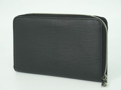 Authentic Louis Vuitton LV Zippy Organizer Epi Leather Long Wallet Noir Black