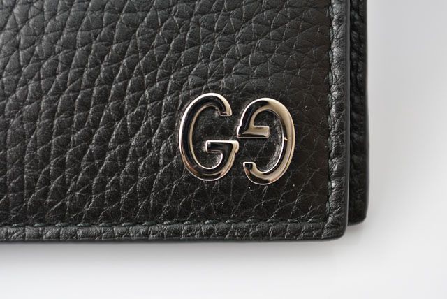 Gucci Wallet Fold Wallet 473916 Dorian Black Calf Leather