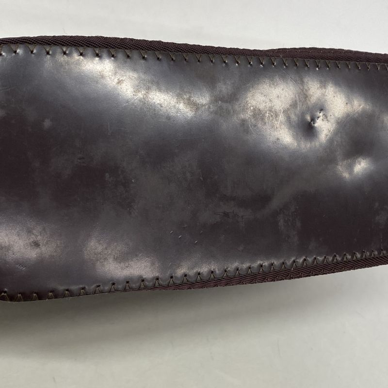 Gucci Handbag Bamboo 000 1998 0540 Nylon Brown Silver Hardware Women