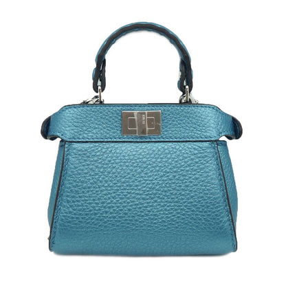Fendi Nano P-cub-leather Mini Bag Pochette Pouch Blue Series 2WAY