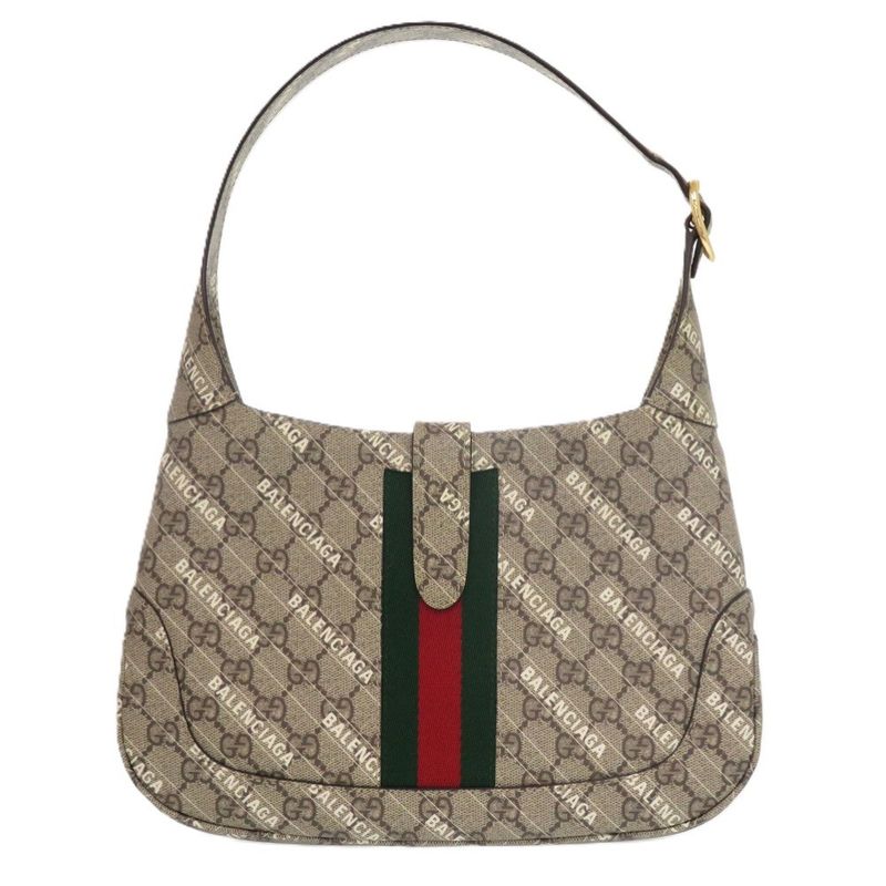 Gucci X Balenciaga Jackie 636706 Polyester Cotton Beige 0294 Handbag Gucci