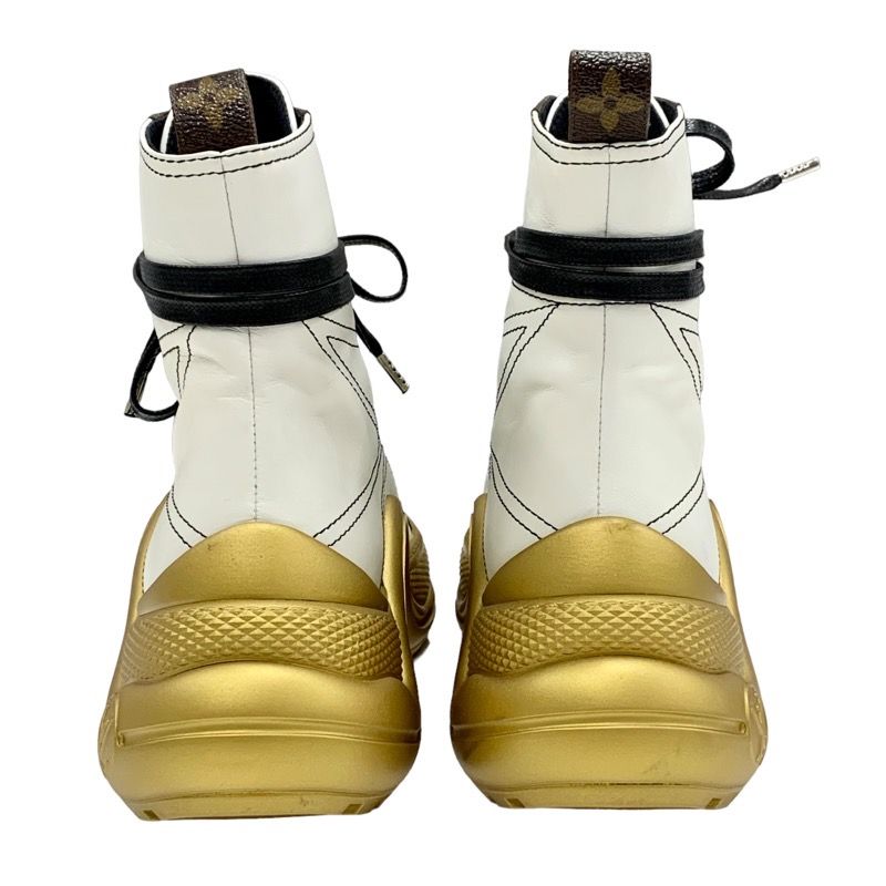 Louis Vuitton Arclight Line Monogram Sneakers High Cut Sneakers Leather White