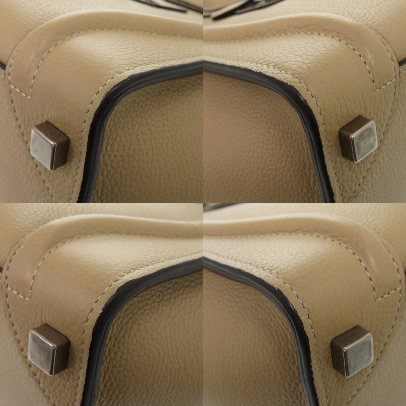 Celine Luggage Micro Shopper Leather Beige Handbag 1112 Celine