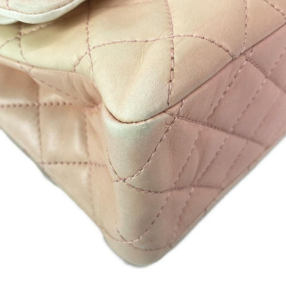 Chanel Shoulder Bag Double Flap Matelasse /255 Ivory And Light Pink Lambskin