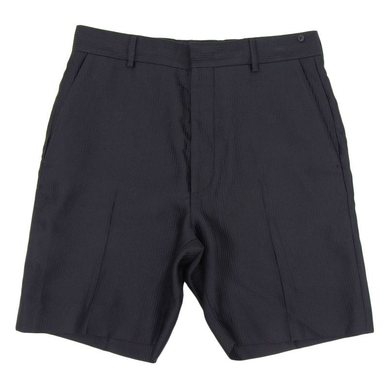 Fendi 2022 Fb0521 FF Logo Embroidered Shadow Stripe Shorts Black 44 Made In