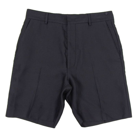 Fendi 2022 Fb0521 FF Logo Embroidered Shadow Stripe Shorts Black 44 Made In