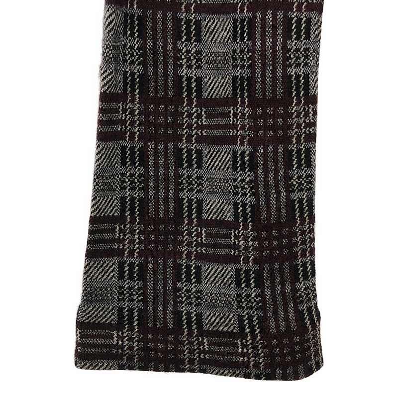 Bottega Veneta - Jacquard Knit Flared Easy Pants - Bordeaux White Black -