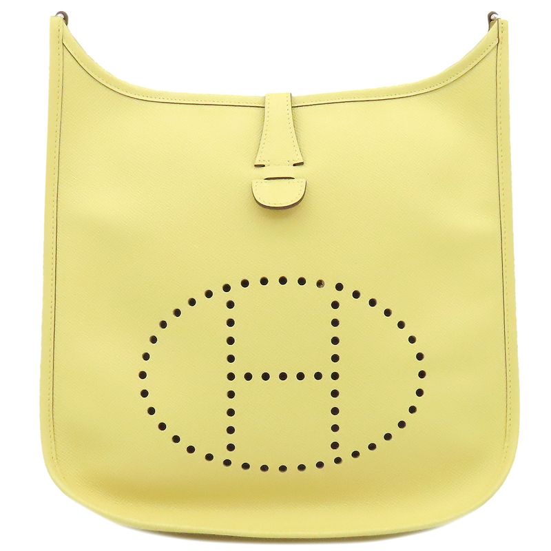 Hermes Shoulder Bag Evelyn 3 PM Vaux-Epson Joanne Pouss in Silver Hardware