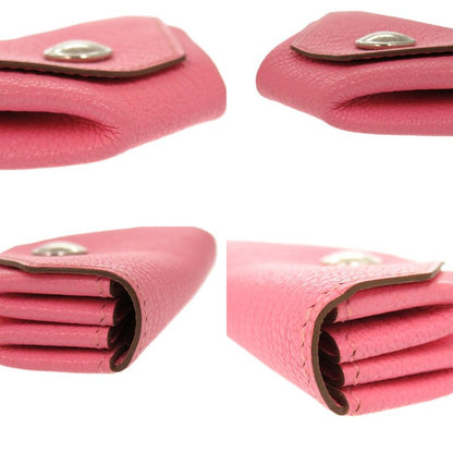Hermes Le Van Cattle Chèvre Pink X Engraved 0449 Coin Case Hermes