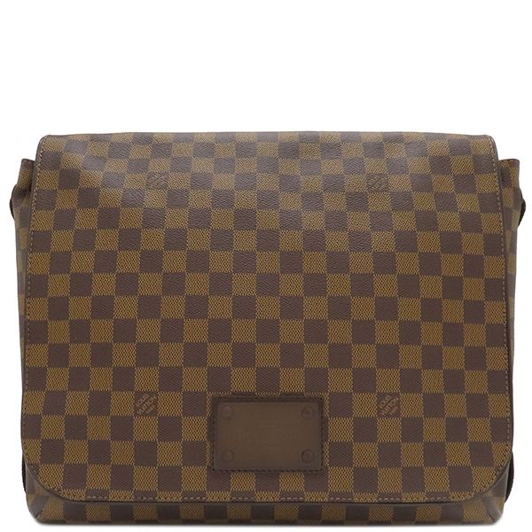 Louis Vuitton Shoulder Bag Brooklyn GM Damier Canvas Damier Ebene Gold Hardware