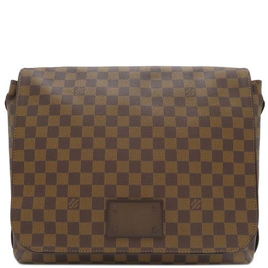 Louis Vuitton Shoulder Bag Brooklyn GM Damier Canvas Damier Ebene Gold Hardware
