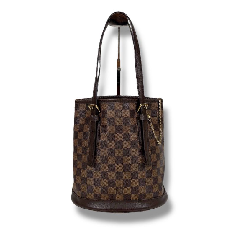 Louis Vuitton Petit Baguette Marais Mini Tote Bag Damier Leather Brown Shoulder