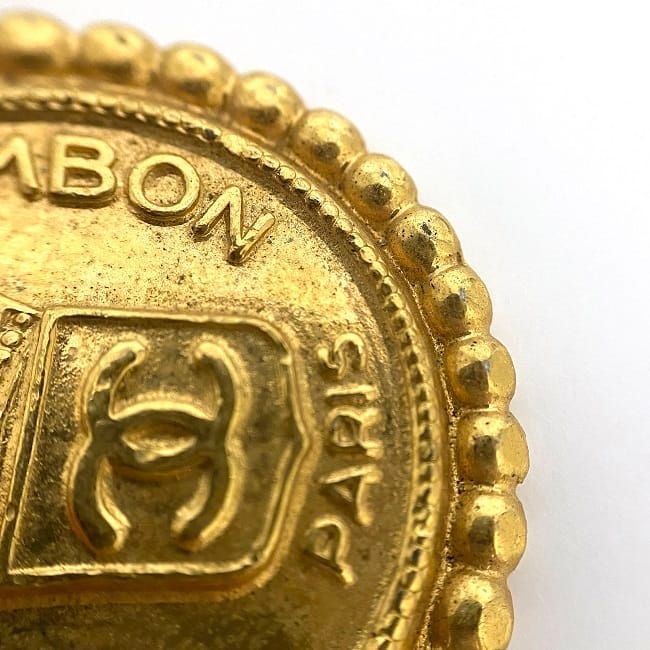 Chanel Chain Belt Gold Coco Mark Excellent Condition Coin GP Used