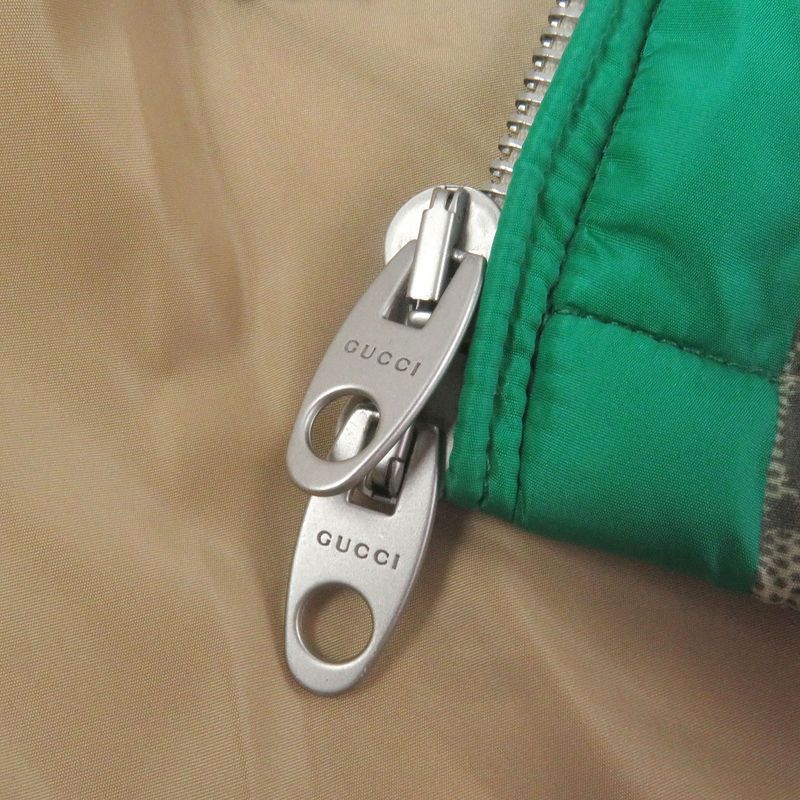 Gucci 20AW 636391 GG Logo All Over FAKE NOT Print Webline Nylon Jacket Blouson
