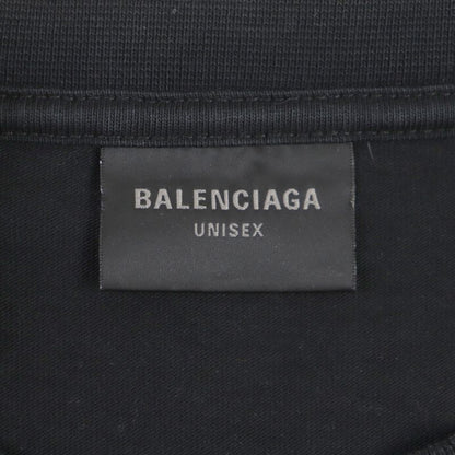 Balenciaga 22SS 651795 Damaged Logo Print Oversized Short Sleeve T-shirt Black