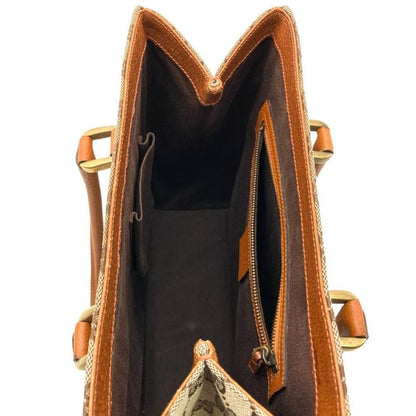 Gucci Tote Bag GG Canvas Leather 120895 Beige