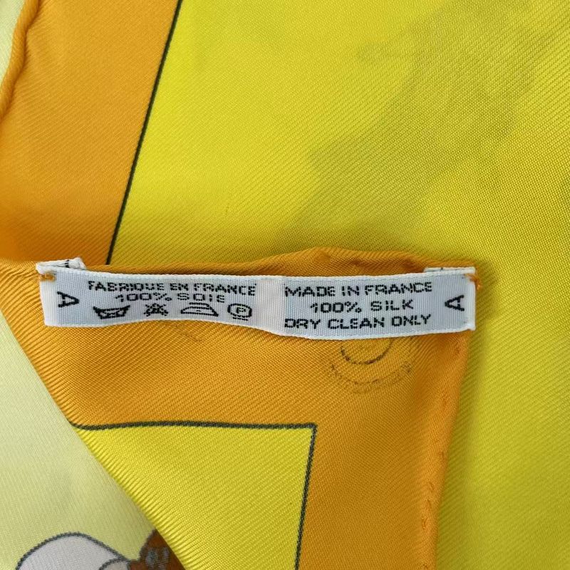 Hermes Carre 90 Silk Scarf Hello Dolly Hello Dolly Yellow