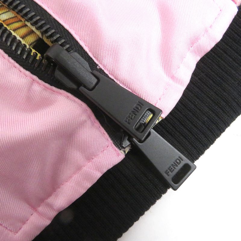 Fendi Versace Fendace 22SS Fw1091 100% Silk Zucca Baroque Reversible Blouson