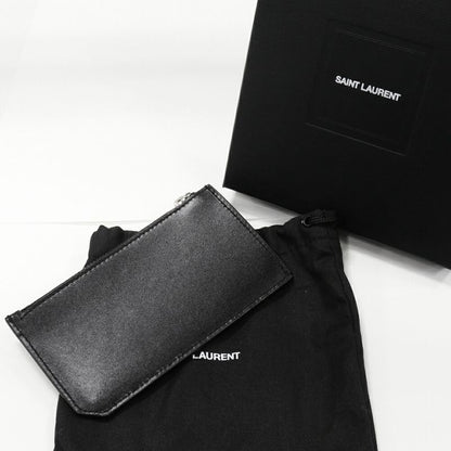 Saint Laurent Paris Coin Case With Card Case Fragment Case Calf Black 609362
